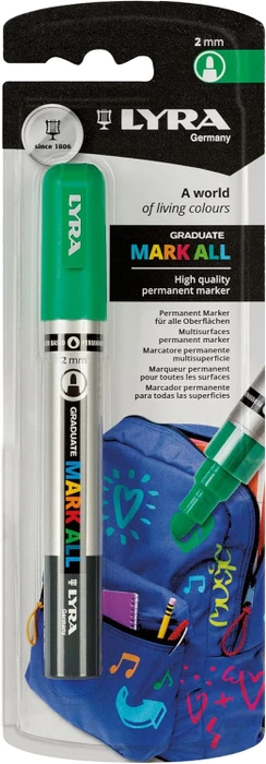 Lyra Graduate Mark All Permanentmarker 2mm smaragdgrün, Blister