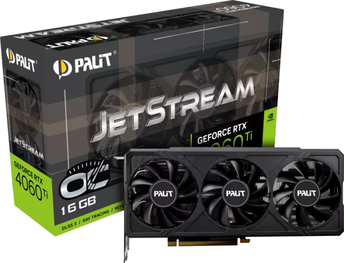 Palit GeForce RTX 4060 Ti JetStream OC, 16GB GDDR6, HDMI, 3x DP
