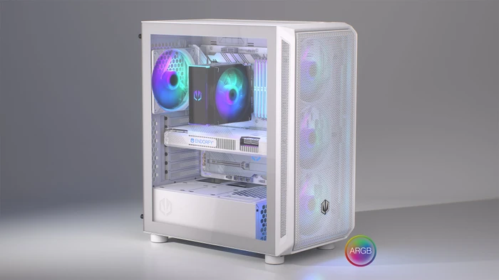 Endorfy Arx 500 White ARGB, Glasfenster