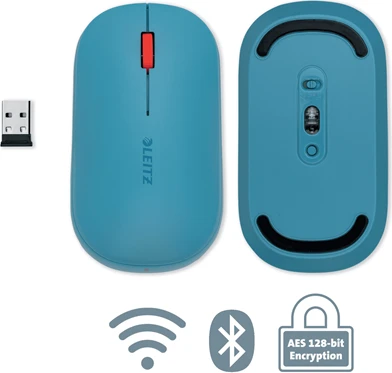 Leitz Cosy SureTrack kabellose Maus blau, USB/Bluetooth