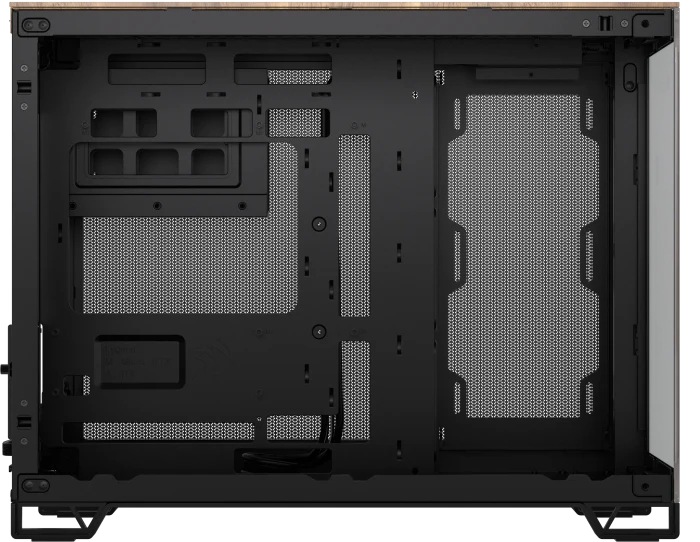 Corsair 2500X, schwarz/Walnuß, Glasfenster