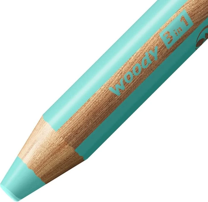 STABILO Woody 3in1 pastell Wachsmalstift blau (880/402) – Bild 2 von 8