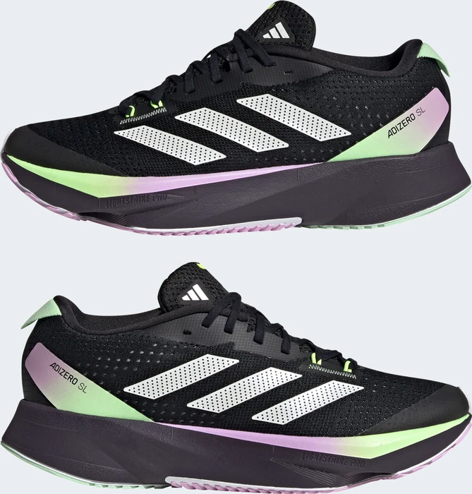 adidas Adizero SL core black/zero metalic/green spark (Damen)