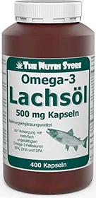 The Nutri Store Omega-3 Lachsöl 500mg Kapseln, 400 Stück