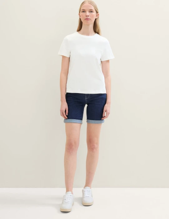 Tom Tailor Alexa Jeans Bermuda Jeans rinsed blue denim (Damen)