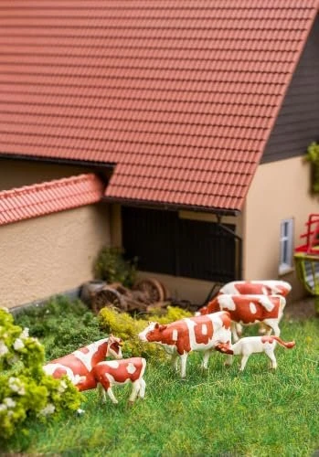 Faller Miniaturfiguren - Kühe braun gefleckt