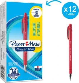 Paper Mate FlexGrip Ultra M Kugelschreiber (Mine) rot/silber