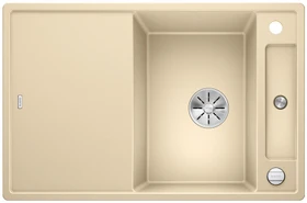 Blanco Axia III 45 S InFino Einbau Becken reversibel mit Ablauffernbedienung champagner inkl. Holzschneidebrett