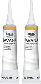 Kreul Javana Kontur Seidenmalfarbe Perlglanz-Effekt, gold, 20ml