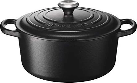 Le Creuset Signature Gusseisen Bräter rund 22cm 3.3l schwarz matt