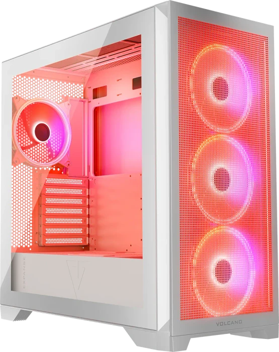 Modecom Volcano Expanse S Apex ARGB Midi, weiß, Glasfenster