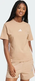 adidas Essentials 3-Streifen Cotton T-Shirt kurzarm warm sandstone/white (Damen)