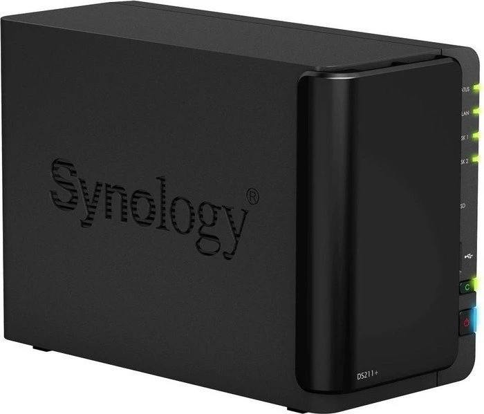 Synology DiskStation DS211+, 512MB RAM, 1x RJ-45 1000Base-T, 3x USB-A 2.0