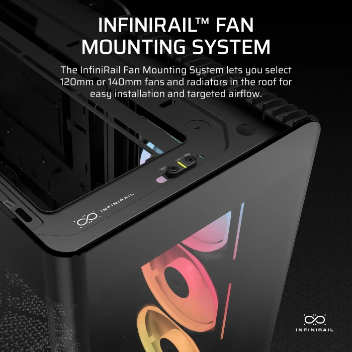 Corsair FRAME 4500X LX-R RGB, schwarz, Glasfenster