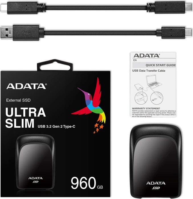 ADATA SC680 SSD, schwarz, 480GB, USB-C 3.1