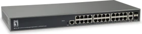 LevelOne GEL Turing Rackmount Gigabit Managed Switch, 24x RJ-45, 2x RJ-45/SFP (GEL-2681 / 55113003)