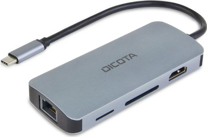 Dicota USB-C 8-in-1 Multi Hub 4K, USB-C 3.0 [Stecker]