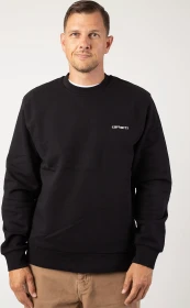 Carhartt Script Embroidery Sweat Sweatshirt schwarz/weiß (Herren)