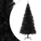 vidaXL Künstlicher Weihnachtsbaum schwarz Vorschaubild