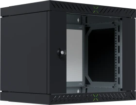 EFB Elektronik X-Rack 19" Wandgehäuse 9HE, fest, eigenbelüftet, tiefenverstellbar, 400-600mm, Sicherheitsglastür, IP20, RAL 9005, 600mm tief