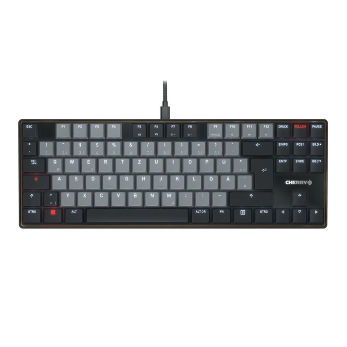 Cherry KC 500 MX LP TKL, schwarz, MX LOW PROFILE 2.0 IVORY, USB, DE
