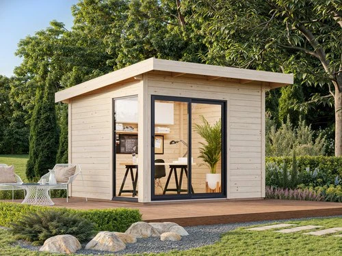 Palmako Andrea 7.5m² Slide Plus Gartenhaus natur