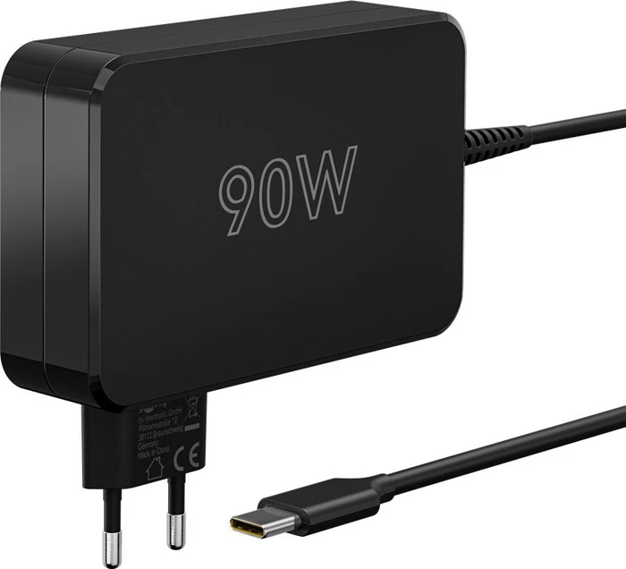 Wentronic USB-C-Ladegerät für Laptops (90W) schwarz