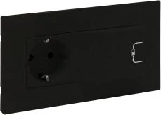 Legrand Niloe Step Schutzkontakt Steckdose + USB 1000mA Komplett, schwarz