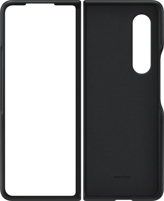 Samsung Leather Cover für Galaxy Z Fold 3 5G schwarz