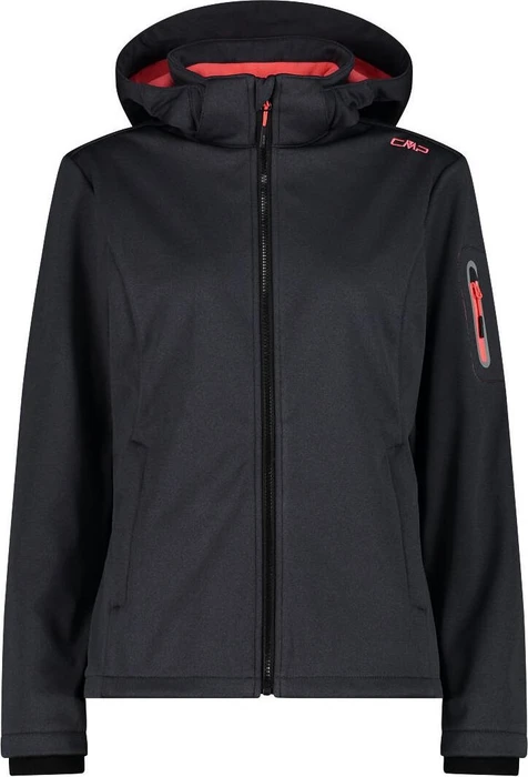 CMP Melange Softshell Funktionsjacke titanio mel/red fluo (Damen)