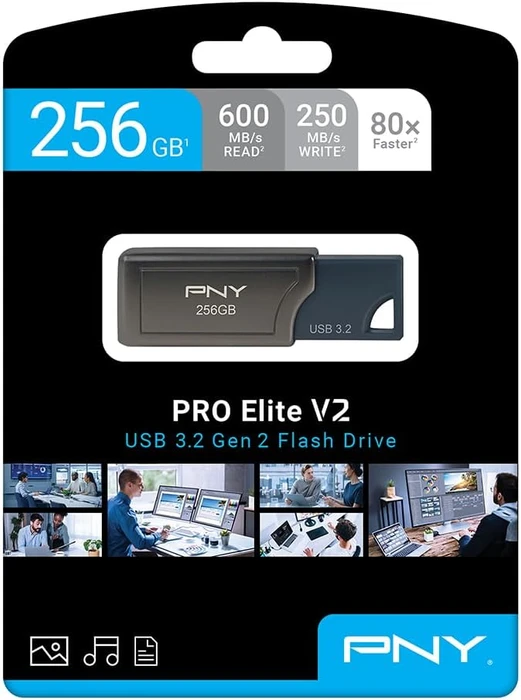 PNY Pro Elite V2 256GB, USB-A, USB 3.2 Gen 2×1