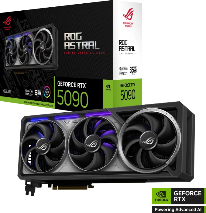 ASUS ROG Astral GeForce RTX 5090, ROG-ASTRAL-RTX5090-32G-GAMING, 32GB GDDR7, 2x HDMI, 3x DP