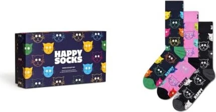 Happy Socks Mixed Cat Gift Set Socken, 3 Paare