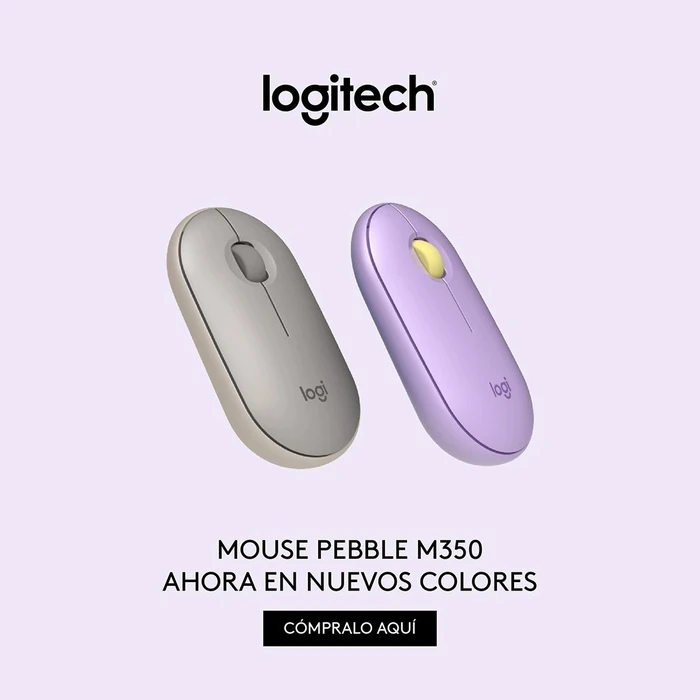 Logitech M350 Pebble Wireless Mouse Sand, USB/Bluetooth