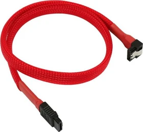 Nanoxia SATA 6Gb/s Kabel rot 0.45m gewinkelt mit Arretierung