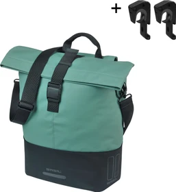 Basil Cove Shopper MIK Hooks Gepäcktasche silvergreen/black