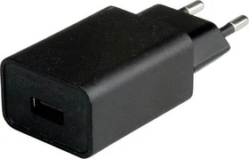 Value USB Charger mit Euro-Stecker 1 Port 12W schwarz