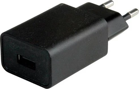 Value USB Charger mit Euro-Stecker 1 Port 12W schwarz