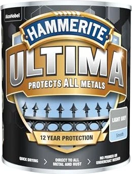 Hammerite Ultima Metallschutz-Lack außen glänzend verkehrsgrau, 750ml