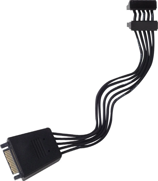 SilverStone CP06-E2, SATA Adapter Kabel, 1 auf 2 SATA Stecker (Super Flexibel), 2x 2200µF Kondensatoren