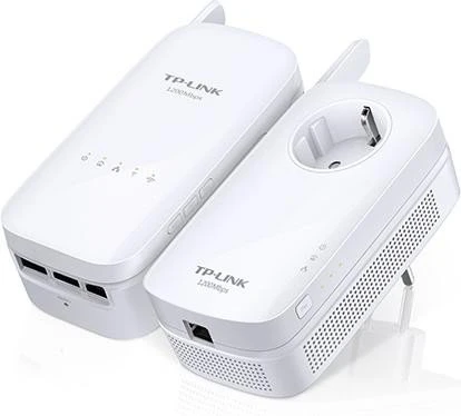 TP-Link AV1200 Gigabit Powerline ac Wi-Fi Kit, Powerline/WLAN-Access Point und Powerline-Adapter Set, 2er-Bundle