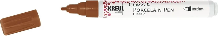 Kreul Glass & Porcelain Pen Classic medium cognac