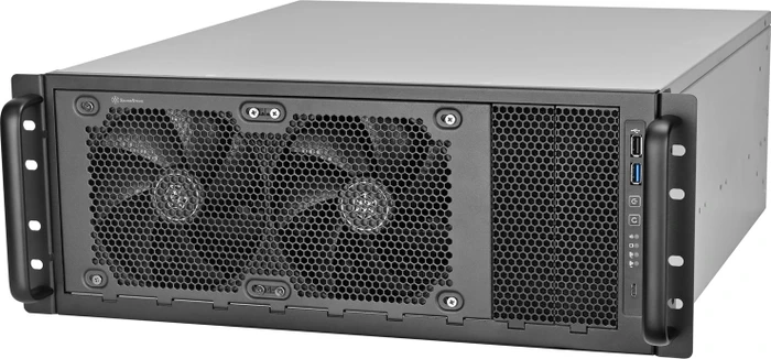 SilverStone RAC45-280MK, 280mm Radiator Montageset, für SilverStone RM45-360 / RM600 / RM61-312, schwarz, schwarz