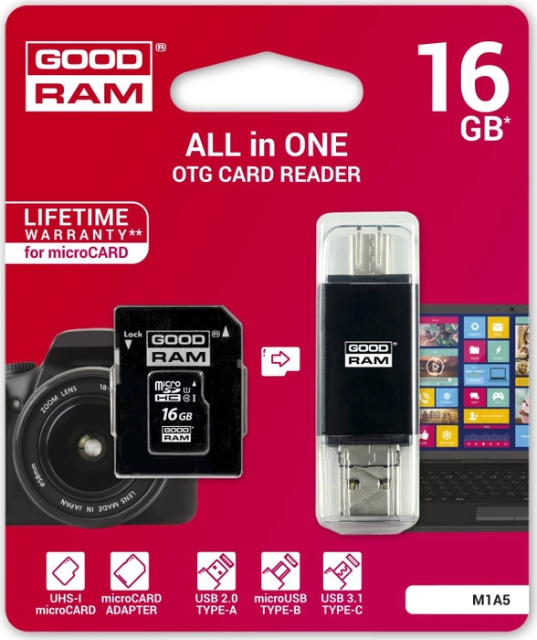 goodram M1A5 R60 16GB Kit, UHS-I, Class 10