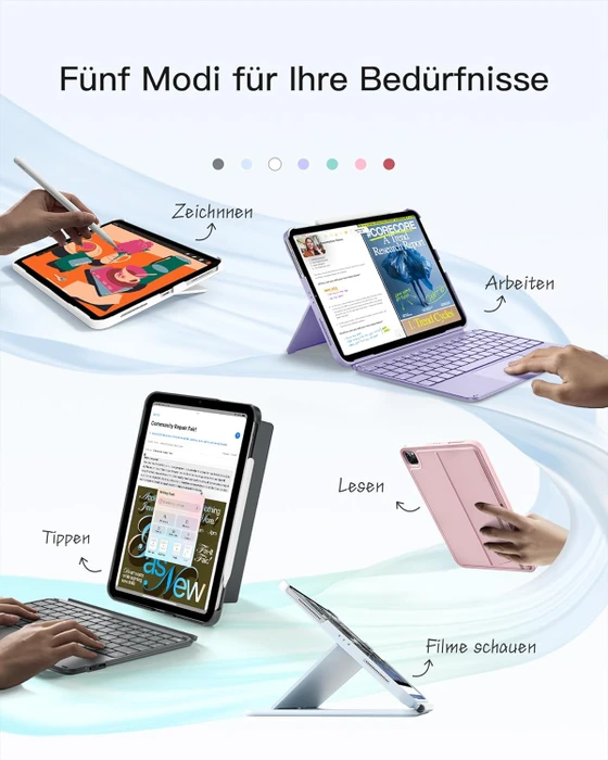 Inateck Ultraleicht Tastatur für iPad Air 6/iPad Air 5/iPad Pro 11", grün, DE