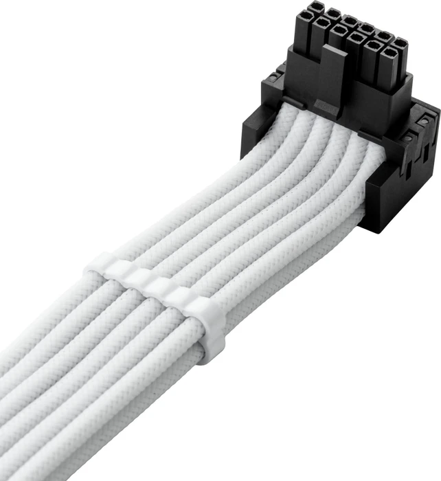 CableMod C-Series Pro, 12VHPWR Kabel, Corsair Type 4, 4x 8-Pin PCIe Stecker auf 16-Pin PCIe 5.0 12VHPWR Stecker, Adapterkabel, 90°, Variante B, weiß, 60cm