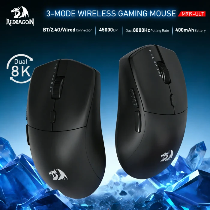 Redragon M919 SPARDA Ultra 8K Wireless Gaming Mouse schwarz, USB/Bluetooth