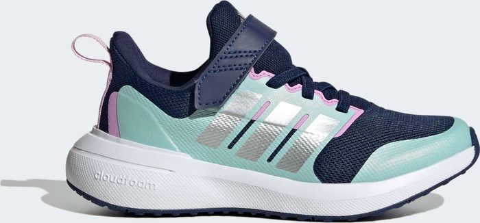 adidas Fortarun 2.0 Cloudfoam Elastic Lace Top Strap dark blue/silver metallic/semi flash aqua (Junior)