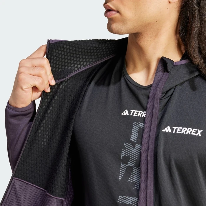 adidas Terrex Xperior LIGHT HoodED Fleece Jacke aurora black/black (Herren)
