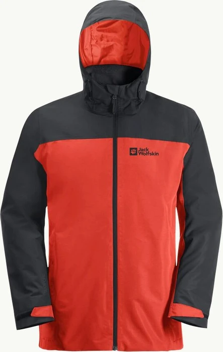 Jack Wolfskin Taubenberg 3in1 Funktionsjacke strong red (Herren)